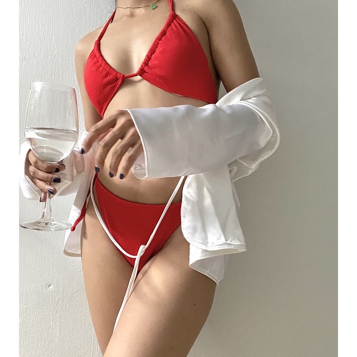Bikini 2 mảnh thun gân dáng basic N77