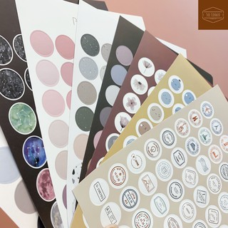 (Video) 1 TỜ STICKER TRÒN MORANDI ROUND STICKER