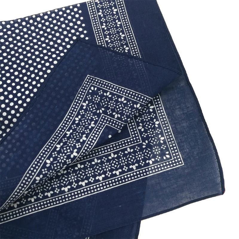 Khăn Cotton Vuông 50x50cm In Họa Tiết Chấm Bi Phong Cách Bohemian Cổ Điển