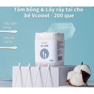 Tăm Bông Trẻ Em V - Coool (hộp 200c)
