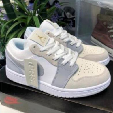 🕡 Giày Nike Jordan JD 1 Low Paris Cổ Thấp Xám, Giày Thể Thao Nam Nữ .em1 [