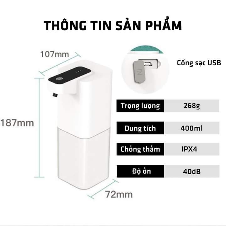 Máy rửa tay tự động cảm ứng P5 dạng sương, máy phun khử khuẩn dụng cụ giúp kháng khuẩn, diệt virut hiệu quả bằng công ng