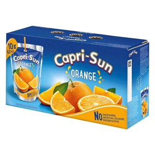 [CHỈ NHẬN GIAO HÀNG HOẢ TỐC NOWSHIP] THÙNG 10 TÚI NƯỚC TRÁI CÂY CAPRI SUN VỊ CAM 200ML
