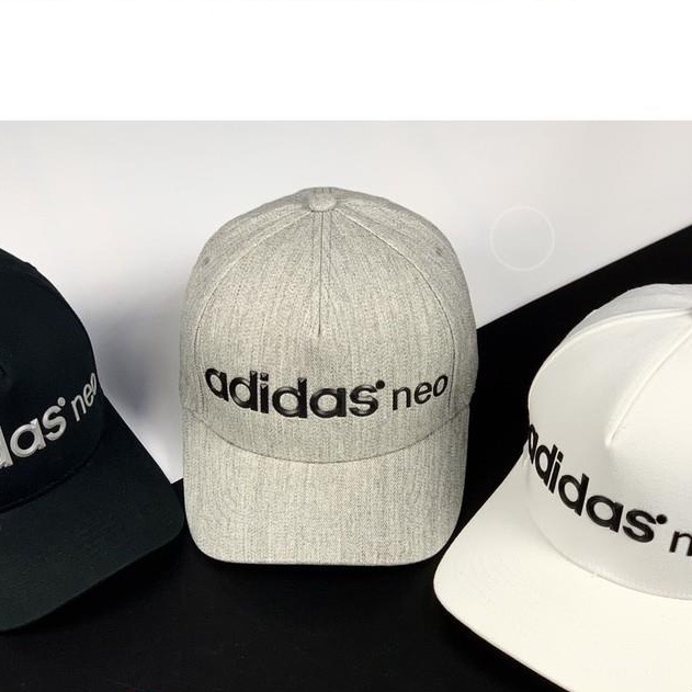 Nón lưỡi chai chữ nổi Adidas chất vải cotton Hàn Quốc cao cấp, nón kết thẻ thao mã A1B60 màu xám trắng đen