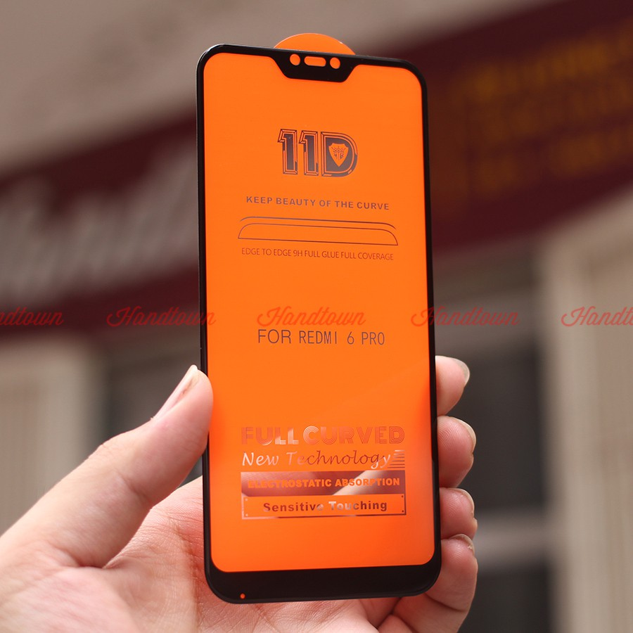Kính Cường Lực 11D Xiaomi Redmi 6 pro Full Màn Đen MIETUBL
