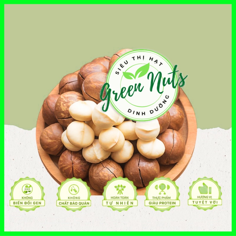 [Size Đại] Macca Đắk Lắk Organic sạch nhà trồng size quả to loại 1 - Giòn tan béo bùi - 500gram | BigBuy360 - bigbuy360.vn