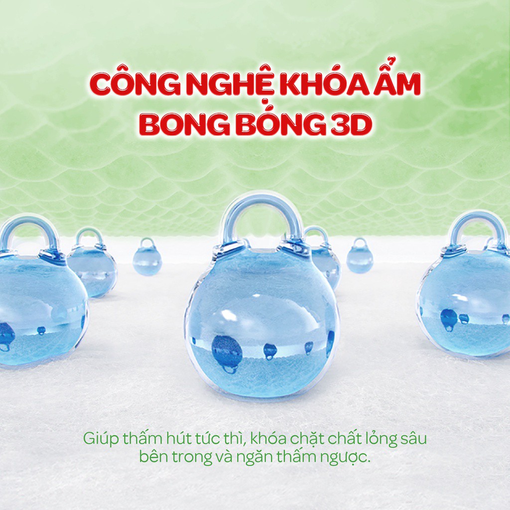 Tã dán Huggies Tràm Trà Tự Nhiên Dry L68/XL62/XXL56