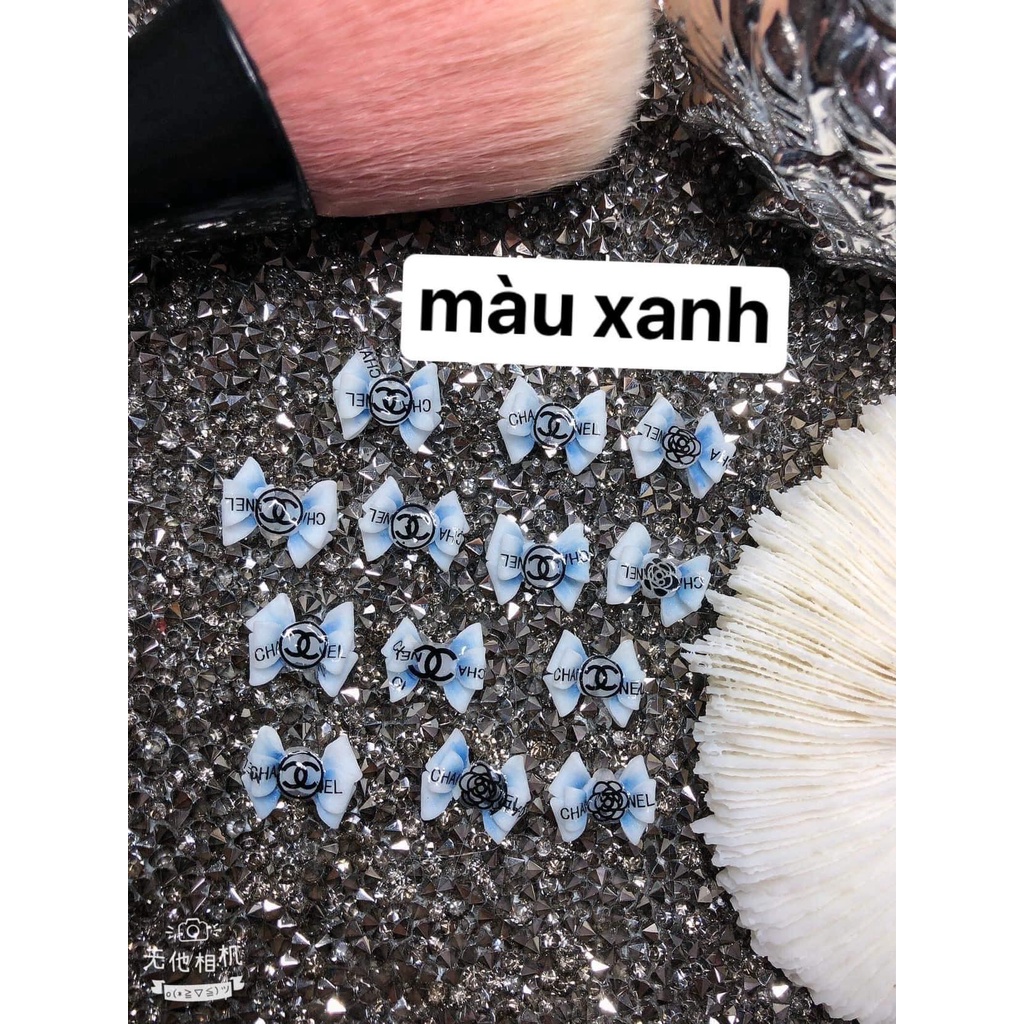 Nơ thương hiệu - Nơ bột neo gắn móng tay - bột mỹ nơ to