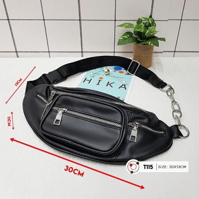 Túi đeo hông kiêm túi chéo da bao tử dây xich - tuicheo 011 theloan | BigBuy360 - bigbuy360.vn