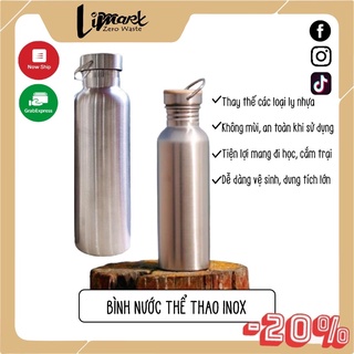 Bình Nước Thể Thao INOX 750ml (nắp gỗ có thể khắc) Limart