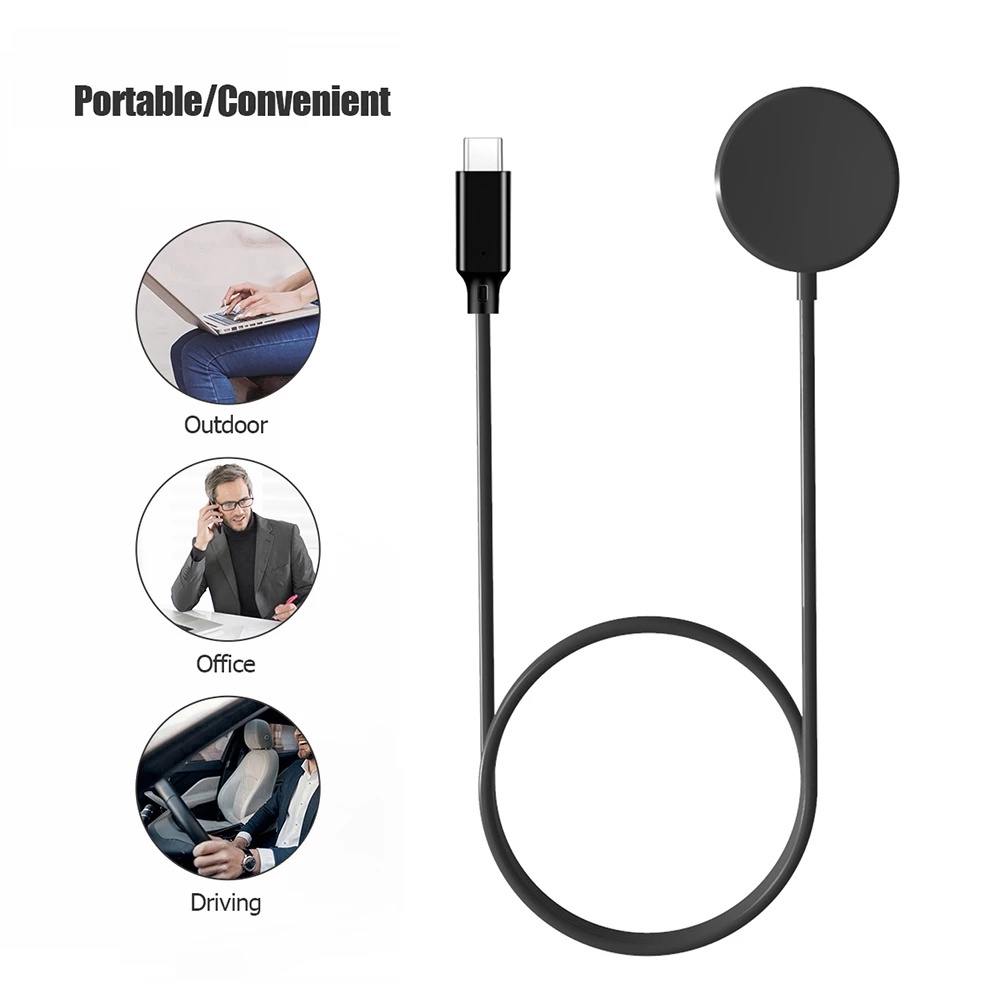 Đế Sạc Nhanh 100cm PD Cổng Type-c Chống Trượt Cho Samsung Galaxy Watch 5 4 40mm 44mm Pro 45mm