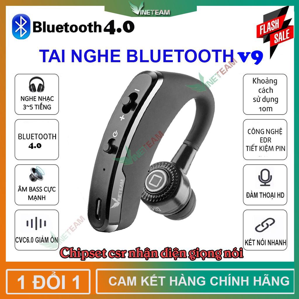 [Mã ELORDER5 giảm 10K đơn 20K] Tai Nghe Bluetooth V9 VINETTEAM cao cấp cực chất điều khiển bằng giọng nói (Đen) -DC2349