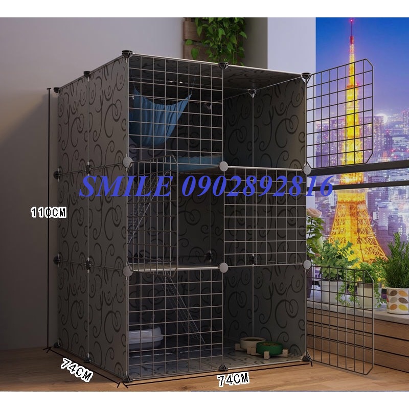 [MẪU MỚI] COMBO CHUỒNG, LỒNG,NHÀ LƯỚI THÉP LẮP GHÉP CHO CHÓ MÈO,PET THÚ CƯNG ĐA NĂNG