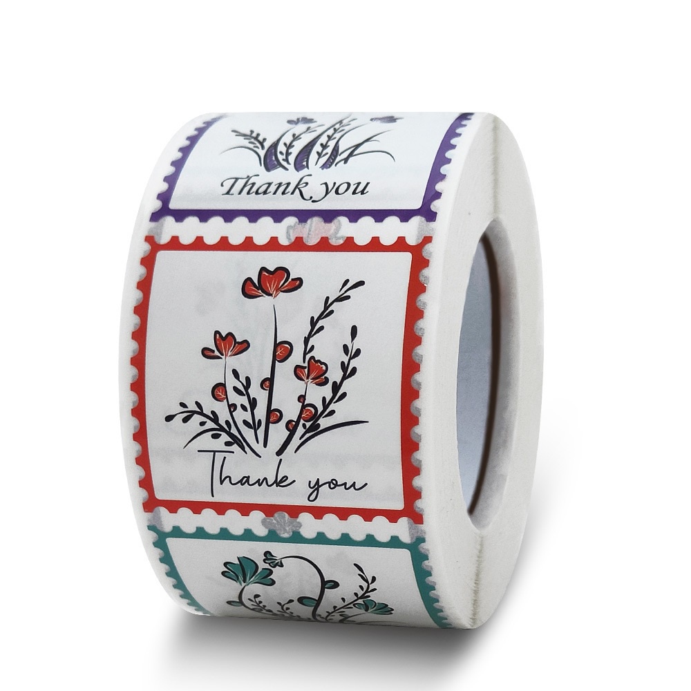 Cuộn 500 nhãn dãn, sticker " thank you" cảm ơn dùng cho kiện hàng cực chất