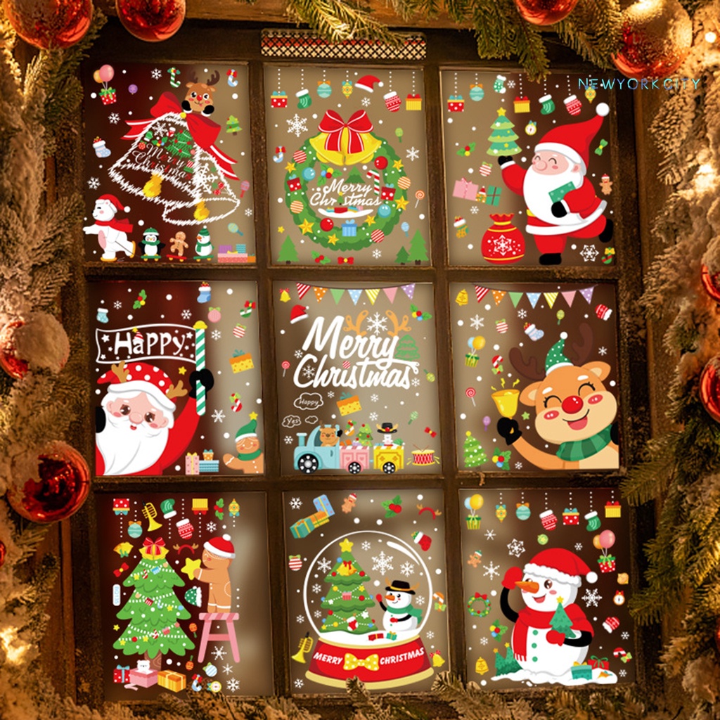 Miếng Dán Tĩnh Điện Chống Nước Tự Dính Không Để Lại Dấu Vết Có Thể Tháo Gỡ Trang Trí Giáng Sinh