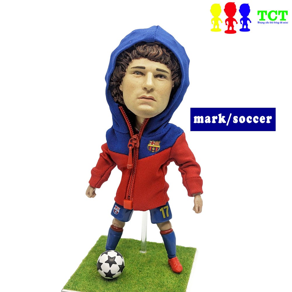 Tượng cầu thủ bóng đá MarkSoccer 13cm Antoine Griezmann - Barcelona thỏa thích tạo dáng