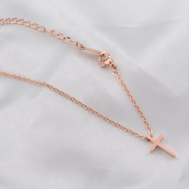 Dây chuyền nữ titan thánh giá nhỏ xích mảnh xinh xắn không gỉ