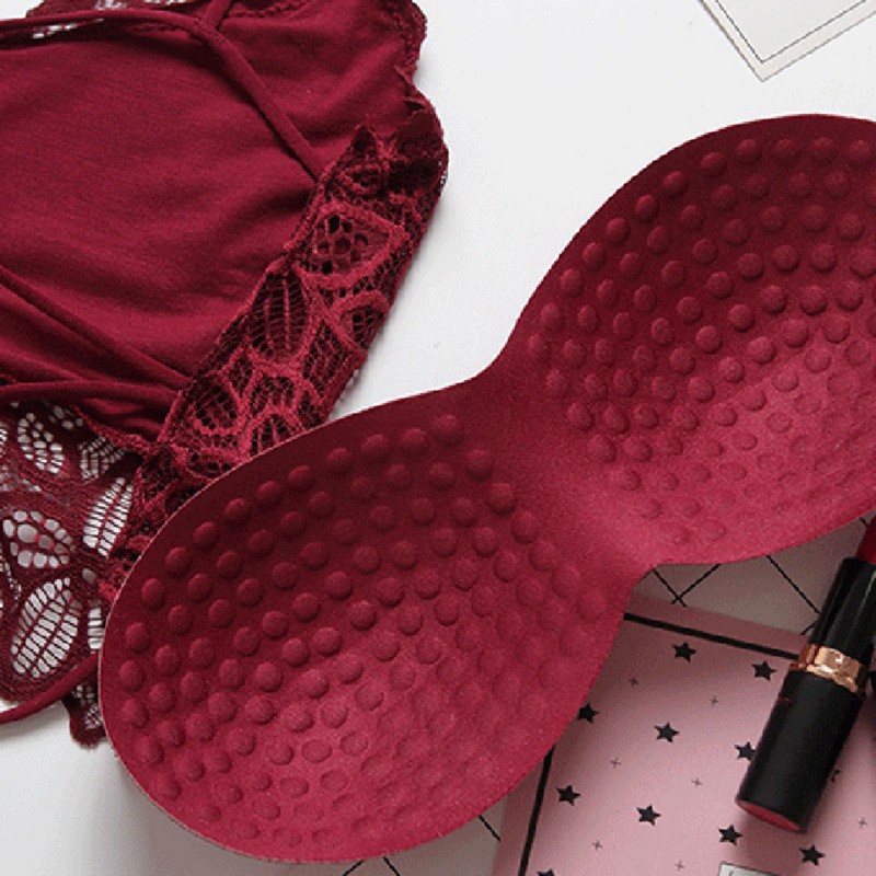 Áo Ống Có Đệm Ngực Phối Ren Thiết Kế Dây Đan Chéo Sau Lưng Thời Trang