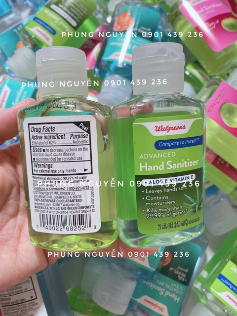 Gel rửa tay khô Walgreens Advanced Hand Sanitizer 59ml USA | BigBuy360 - bigbuy360.vn