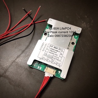 BMS 4S 60A LifePO4 xả tức thời 120A dùng cho acquy Lithium xe gắn máy