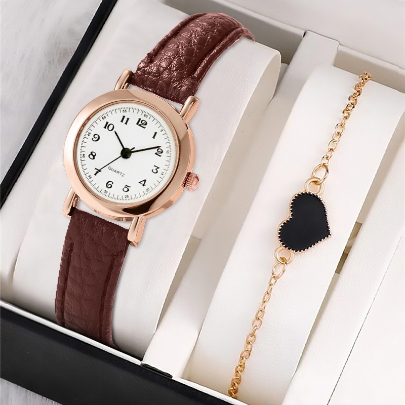 Đồng Hồ Quartz Nữ Dây Da Thiết Kế Đơn Giản