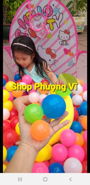 Lều kitty kèm 100 bóng size 5cm (y hình )