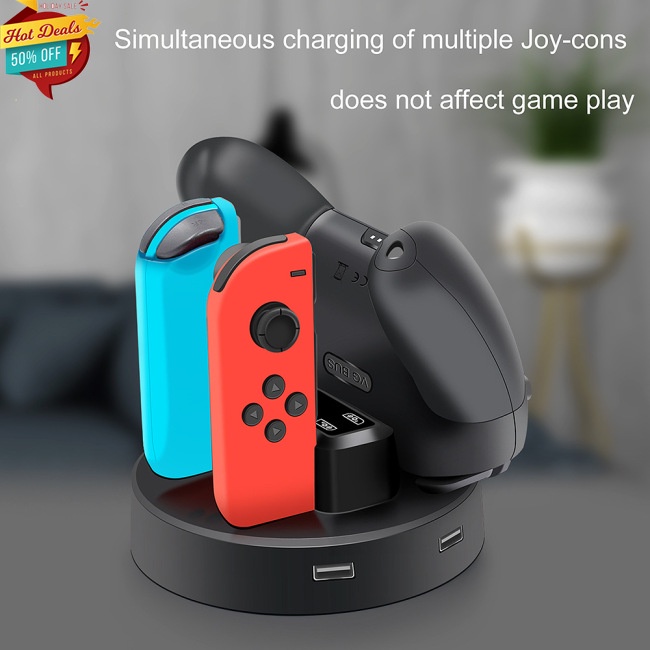 Bộ sạc đa chức năng cho tay cầm chơi game Nintendo Switch Joy-con