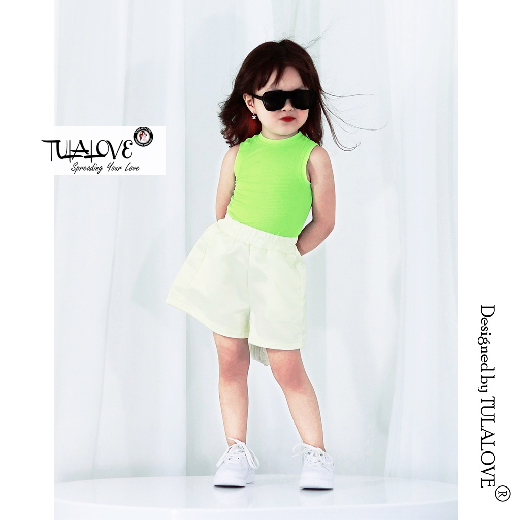 Áo Thun Cho Bé Gái Vải Tăm Lạnh Chất Lượng Cao Áo Sát Nách Cho Bé Tulalove