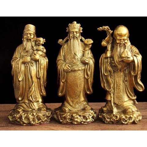 Bộ tượng tam đa Phúc - Lộc - Thọ bằng đồng