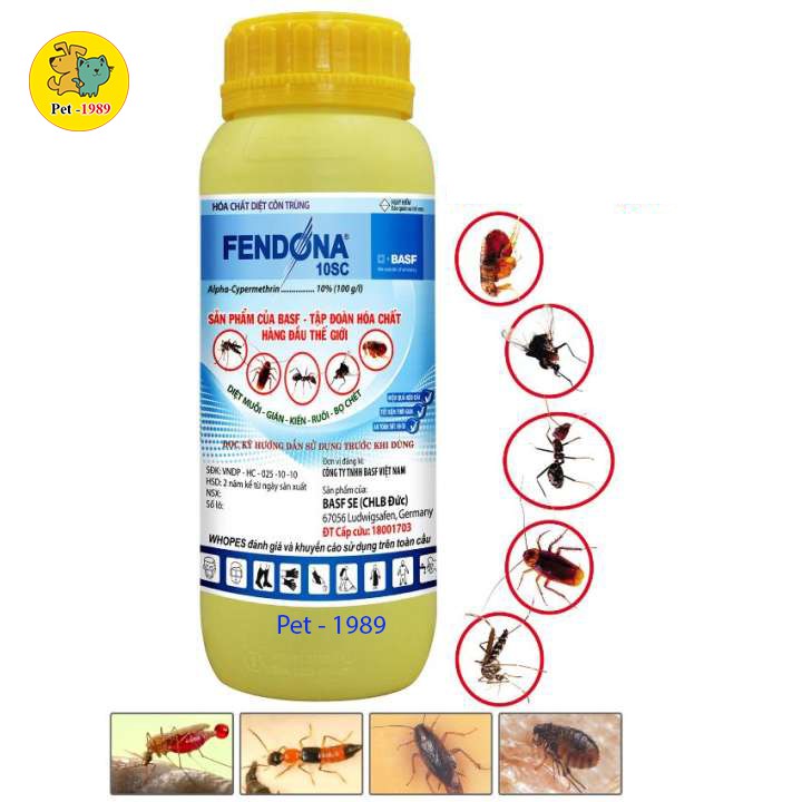 Thuốc Fendona diệt muỗi và côn trùng 1 Lít ( 1000 ml ) Pet-1989