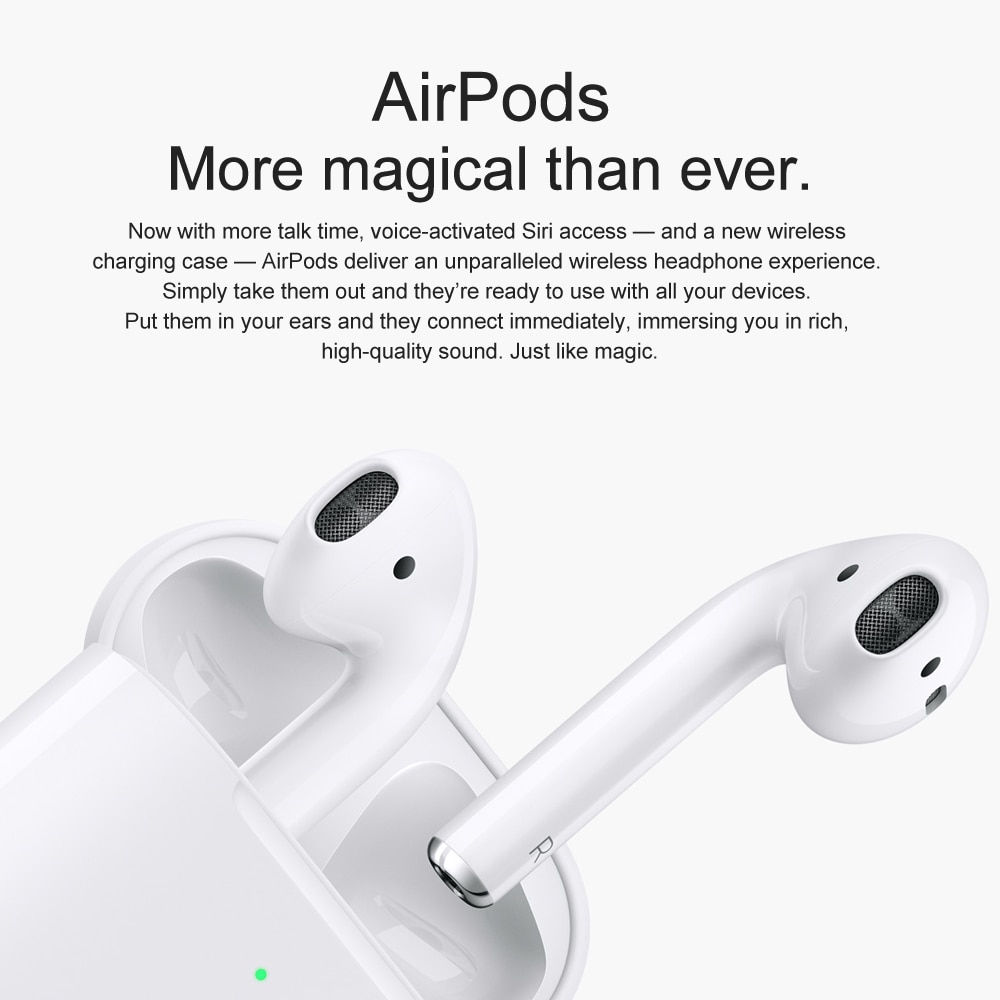 Bộ Hộp Sạc Tai Nghe Không Dây Airpods 2nd Dành Cho Iphone Ipad Mac Apple Watch