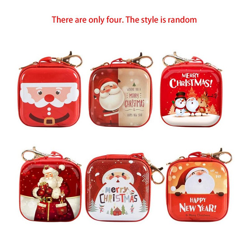 4Pcs Wallet Candy Boxes Christmas Tree Ornaments Hanging Decorations