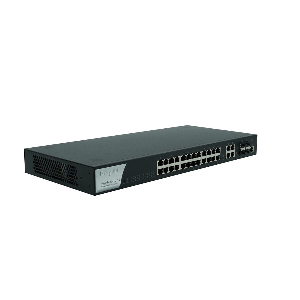 Bộ chia mạng DrayTek VigorSwitch G2280 Switch 28 cổng (4 cổng combo SFP/RJ45) Layer2 Managed Gigabit