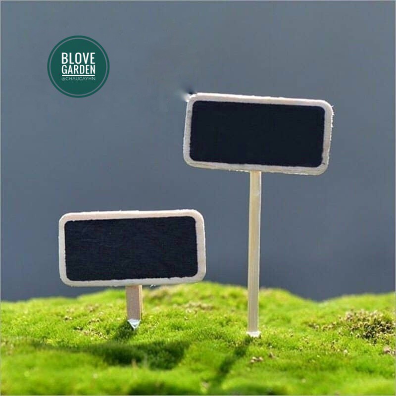 05 cái Bảng đen mini - làm phụ kiện tiểu cảnh trang trí chậu cây Terrarium, sen đá, xương rồng, gắn tag trang trí