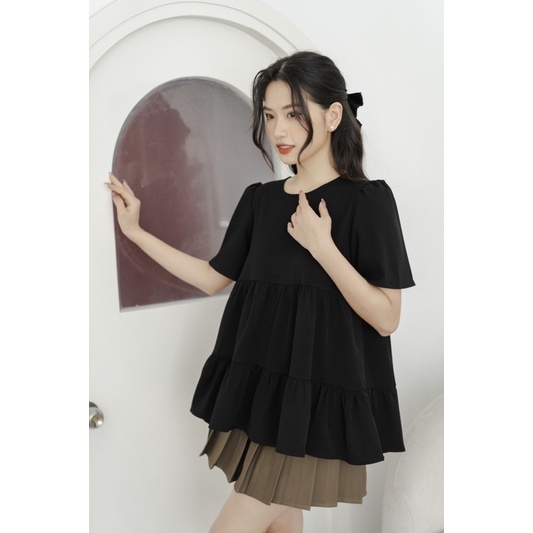Áo Babydoll Dáng Tầng Phom Suông Basic Mặc Cực Yêu