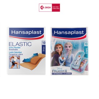 Combo 2 Gói Băng cá nhân Hansaplast Elastic 10 miếng và Frozen gói 10 miếng