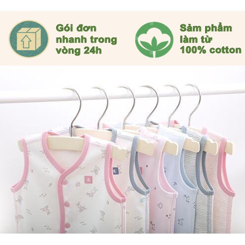 [BÁN LẺ GIÁ SỈ] MIO MIO | Áo Ghi Lê Sơ Sinh cotton 2 lớp Mềm Mịn (0-12m)