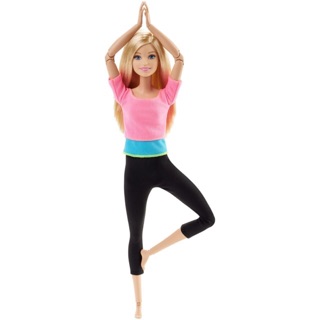 Búp bê Barbie Yoga có khớp Made to Move DHL81 hồng