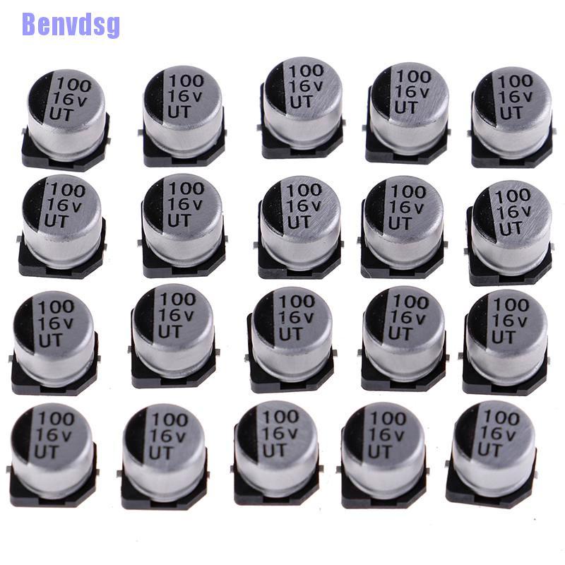20 Tụ điện điện phân SMD 6X5 MM 16V 100UF chất lượng cao