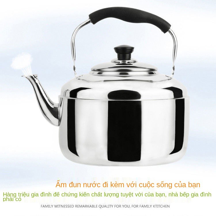 Ấm đun nước۞☜Ấm siêu tốc inox thu năng lượng cực dày, bếp từ công suất lớn, ga, nồi Zhongbao đa