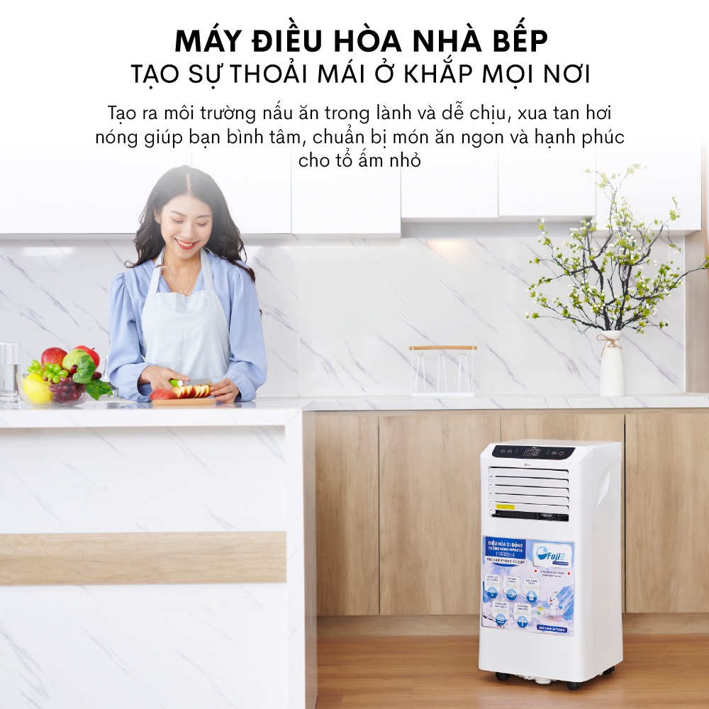 Máy lạnh đứng di động nhập khẩu FUJIE công nghệ Nhật Bản - Công suất làm lạnh 12000BTU - Bảo hành điện tử toàn quốc