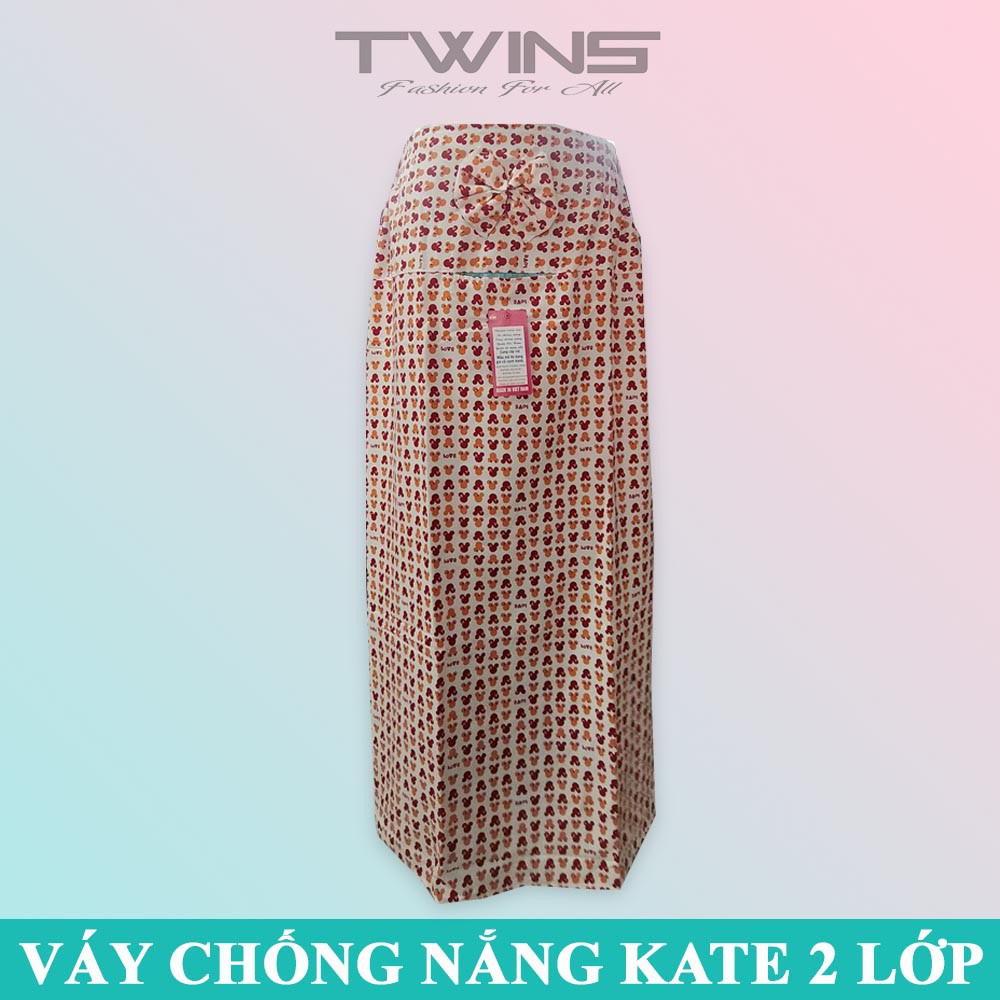 Váy chống nắng 2 lớp chất kate cao cấp dày dặn mềm mịn thoáng mát giúp che nắng cho nữ