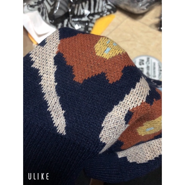 ÁO GIlE LEN HOẠ TIẾT_2 MÀU (KEM -THAN ) | BigBuy360 - bigbuy360.vn