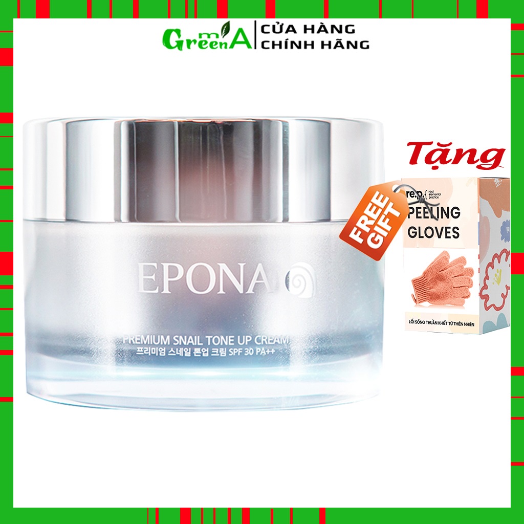 Kem Dưỡng Trắng EPONA Ốc Sên Nâng Tone Mỏng Nhẹ Tự Nhiên Chống Nắng Epona Premium Snail Tone Up Cream SPF 30 PA++  50ml