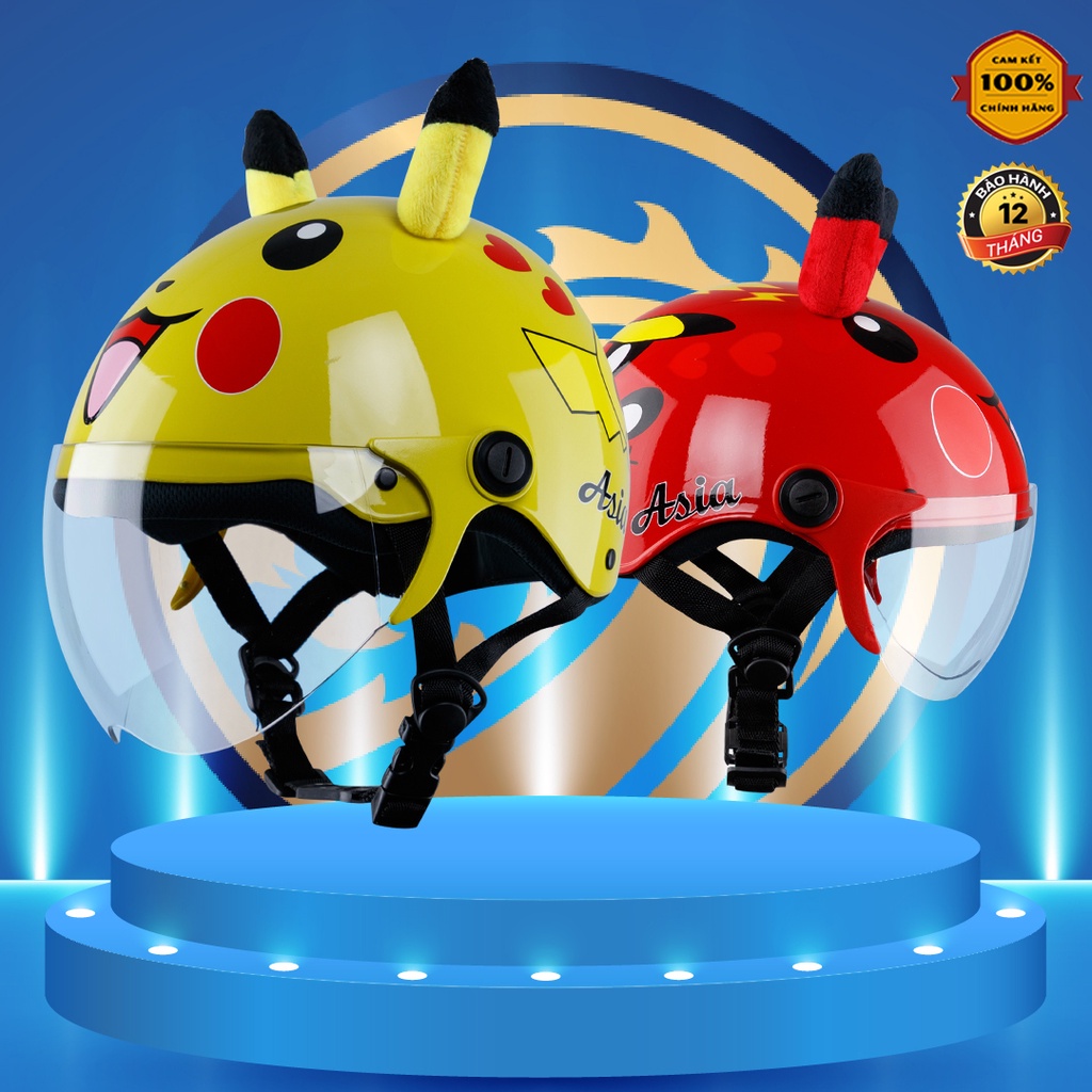 [Chính Hãng BH 12T] Mũ bảo hiểm trẻ em Asia MT-103KS Pikachu siêu kute (nhiều màu)