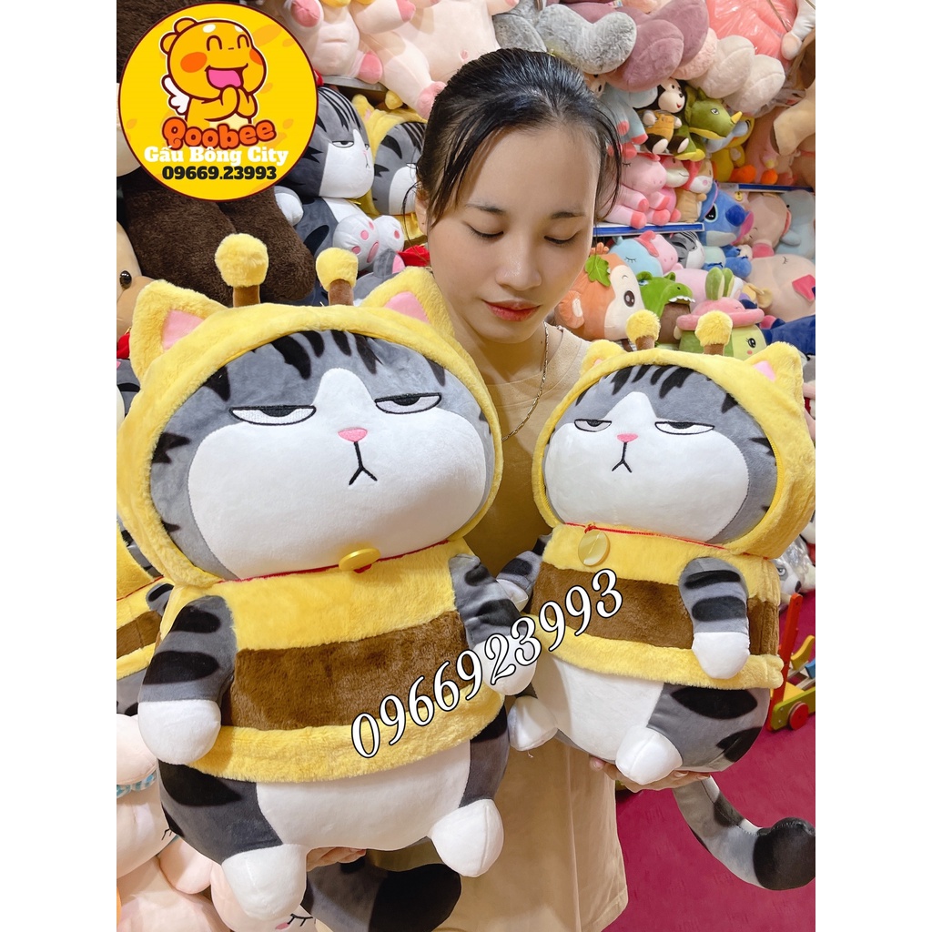 Gấu Bông Mèo Hoàng Thượng - Chó Cosplay ong - Chó Mèo Nhồi Bông Cao Cấp