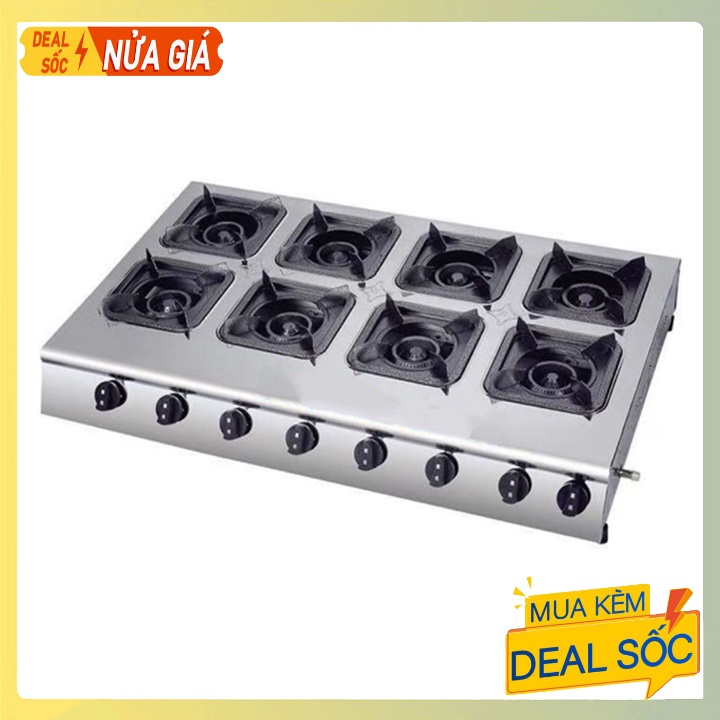 Bếp gas nấu mỳ cay, bánh xèo 8 cửa - 8 họng (hàng loại 1)