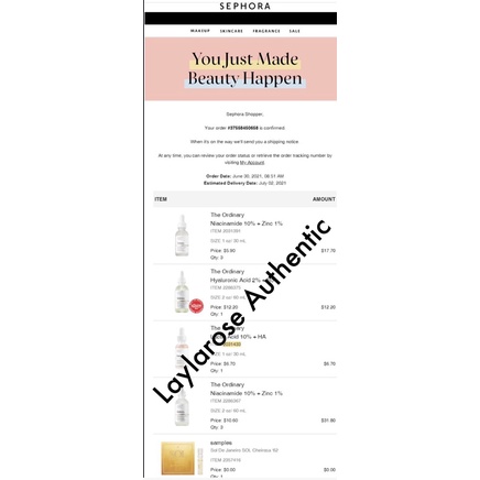 Serum THE ORDINARY Niacinamide 10% + Zinc 1% bản canada