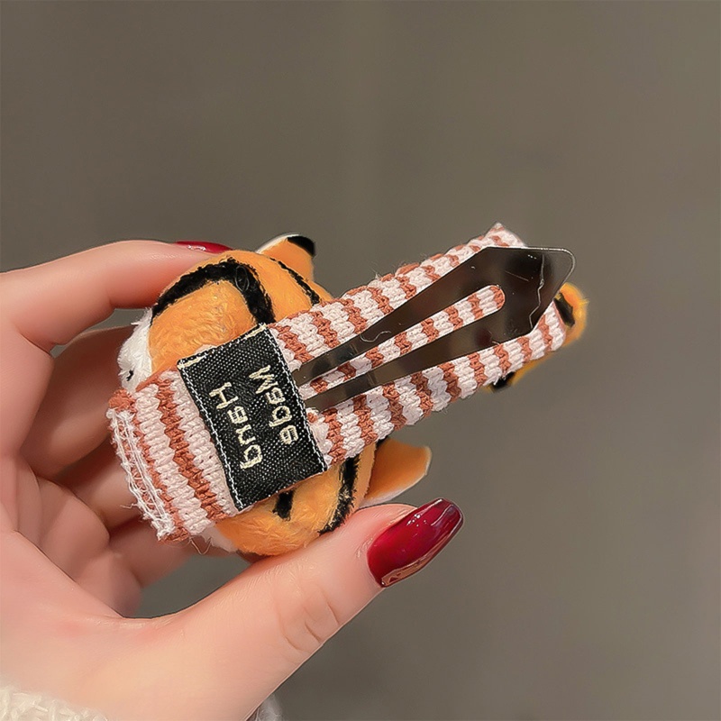 Kẹp Tóc Hình Hổ Hoạt Hình Chống Trượt Dùng Hóa Trang Halloween