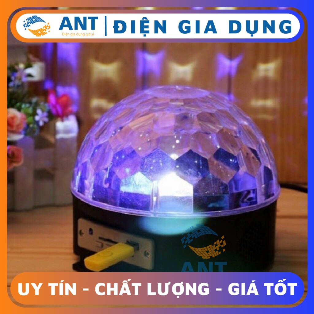 Đèn Led Xoay 7 Màu Hình Cầu Trang Trí Sân Khấu Cảm Ứng Nháy Theo Nhạc Kết nối Bluetooth Và Usb Cực Chất